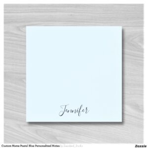 Custom Name Pastel Blue Personalized Notes