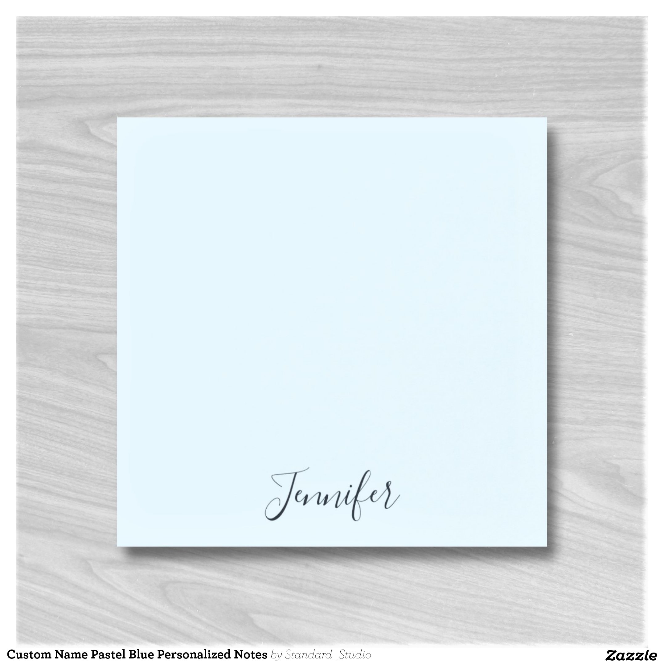 Custom Name Pastel Blue Personalized Notes