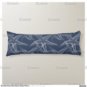 Starfish Navy Blue Beach Body Pillow