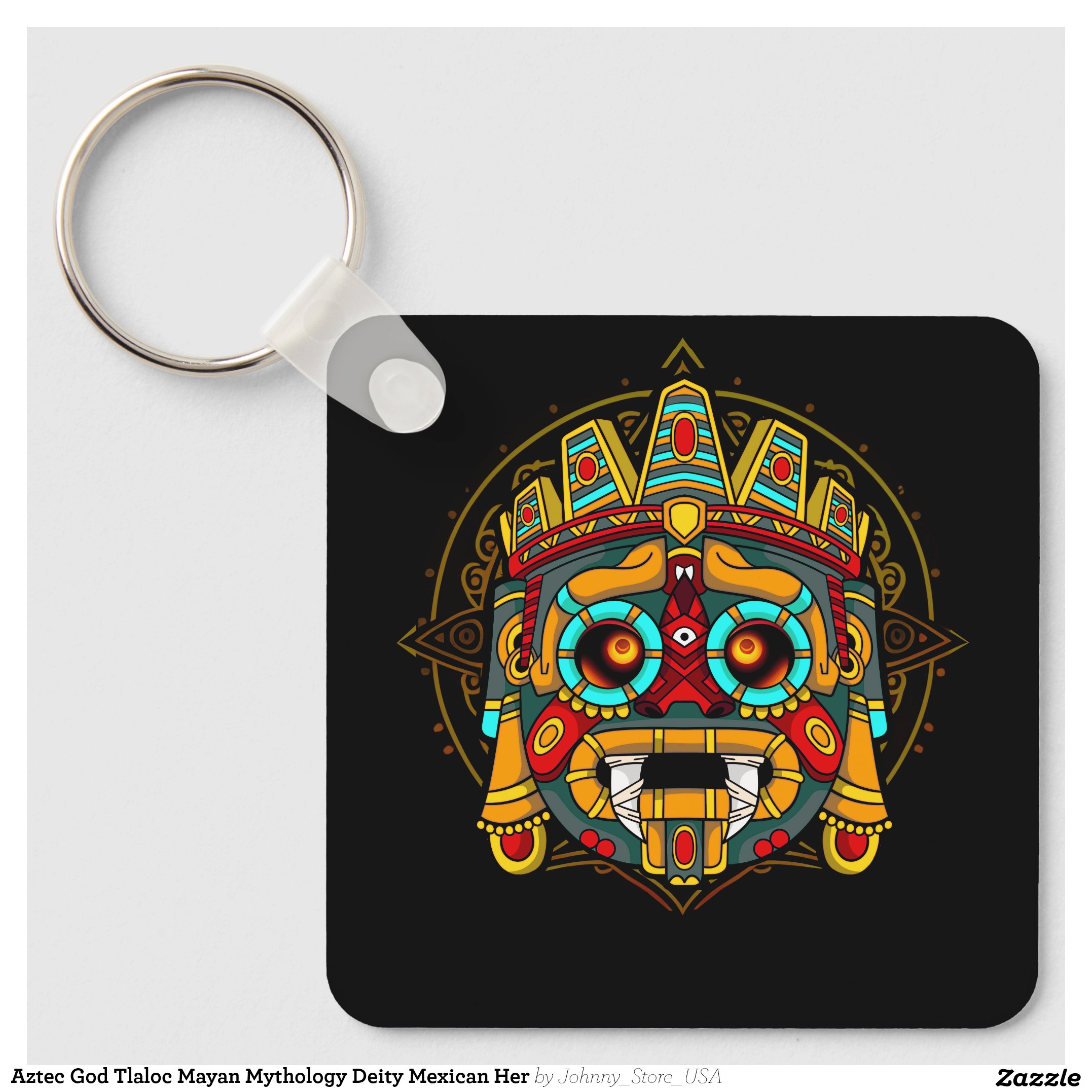 Aztec God Tlaloc Mayan Mythology Deity Mexican Her Keychain