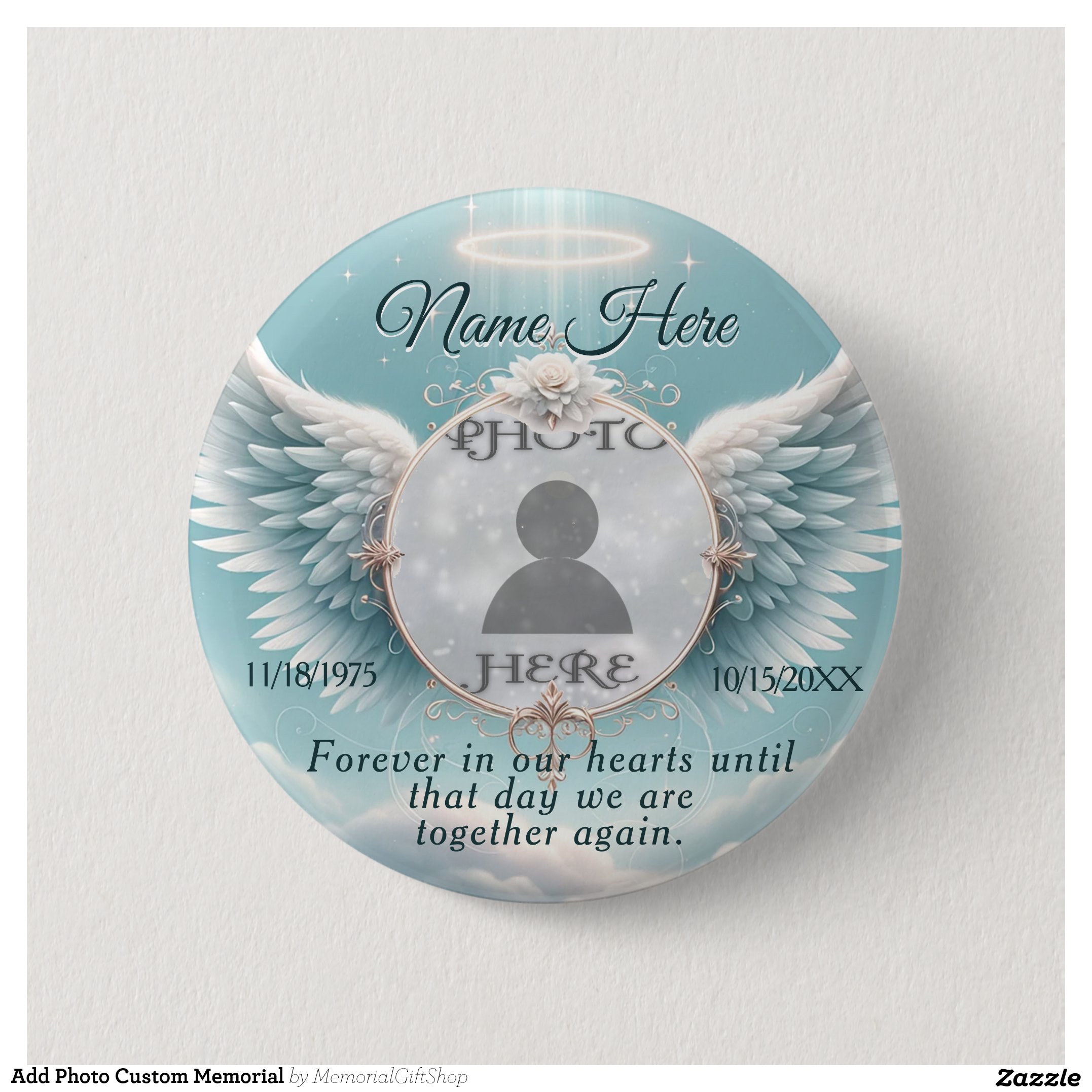 Add Photo Custom Memorial Button