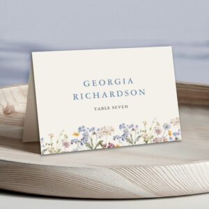 Wildflower Meadow Garden Wedding Boho Place Card