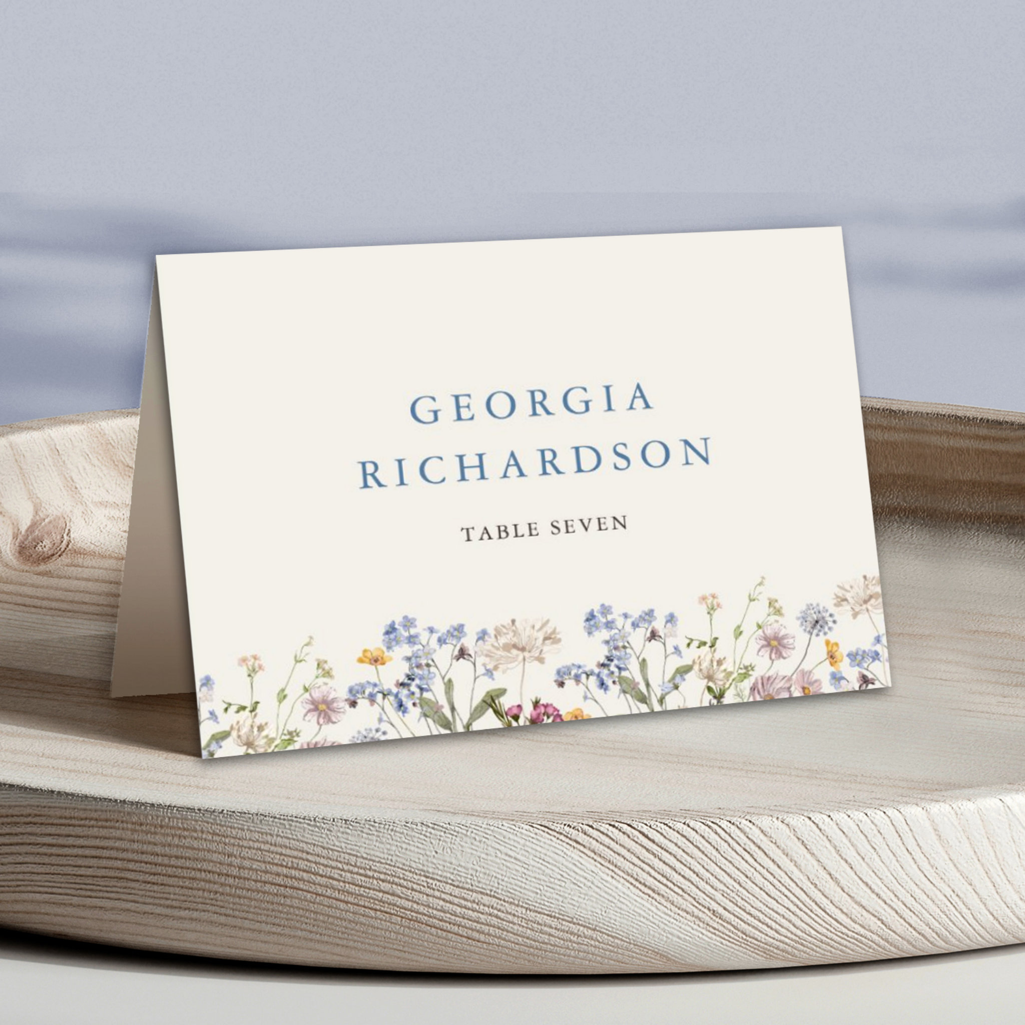 Wildflower Meadow Garden Wedding Boho Place Card