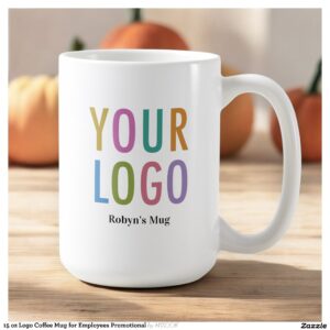 15 oz Logo Coffee Mug for Employees Promotional