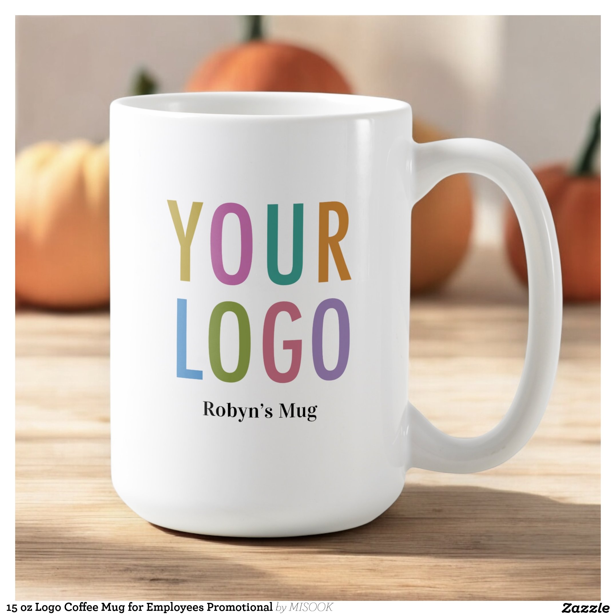 15 oz Logo Coffee Mug for Employees Promotional