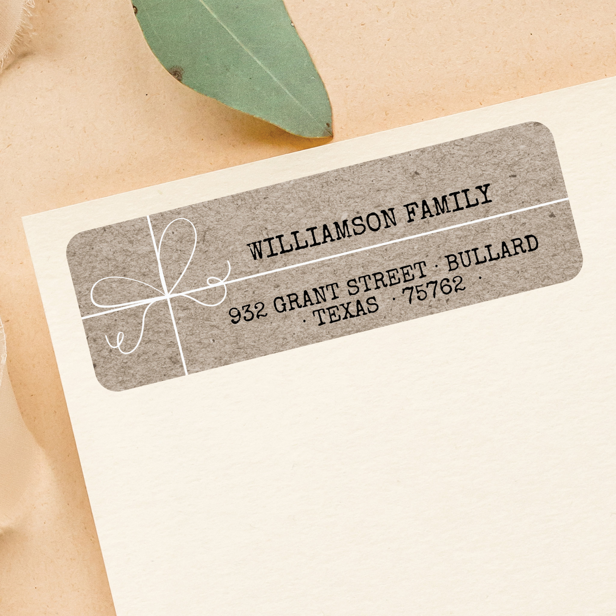 Special Delivery Kraft Paper Parcel Family Address Label