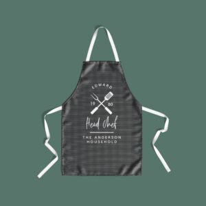 Dad head chef bbq grill Christmas birthday modern Apron