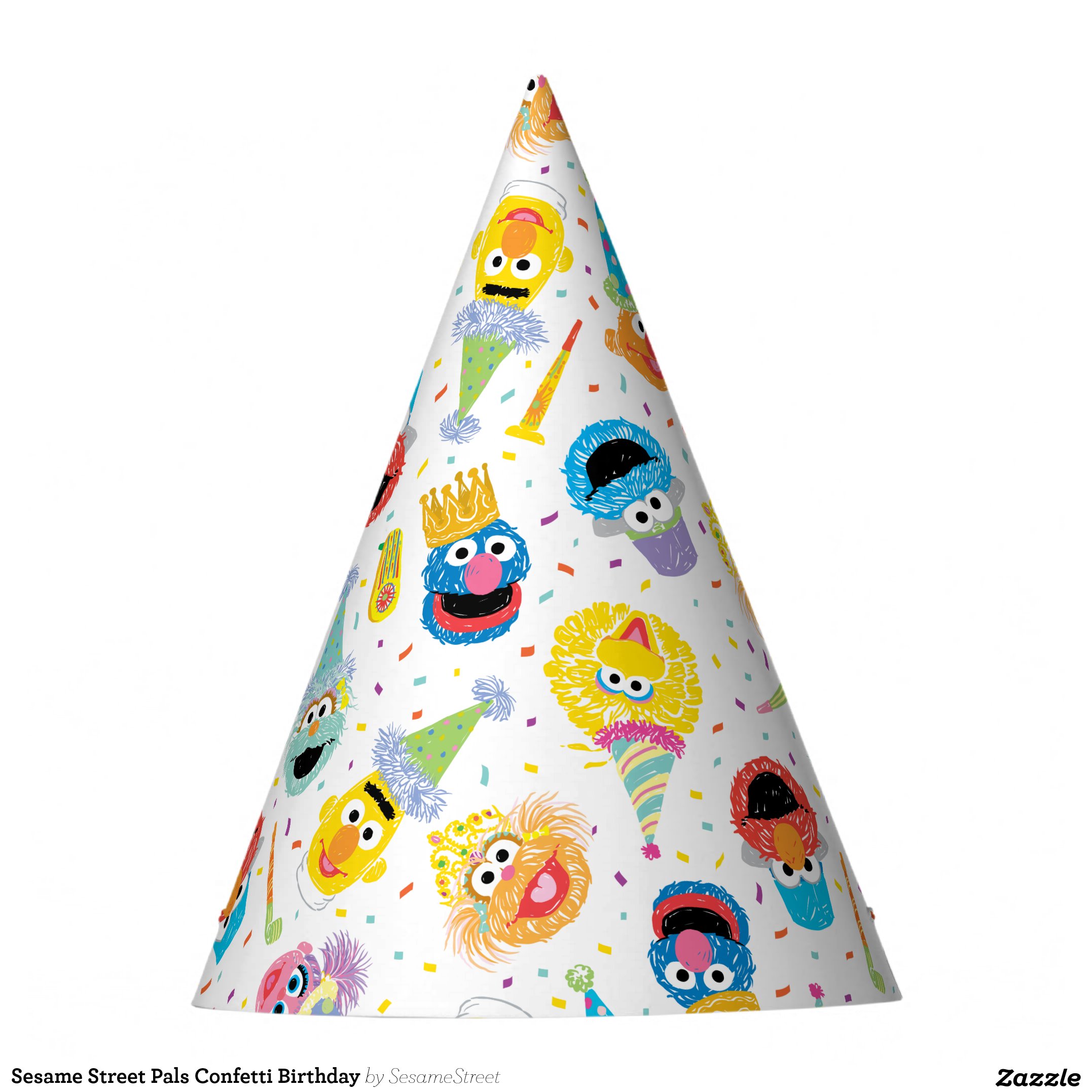 Sesame Street Pals Confetti Birthday Party Hat