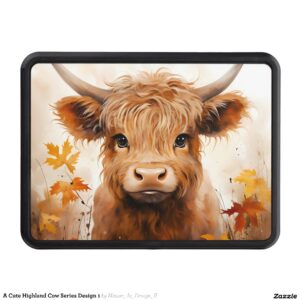 A Cute Highland Cow Series Design 1 Hitch Cover