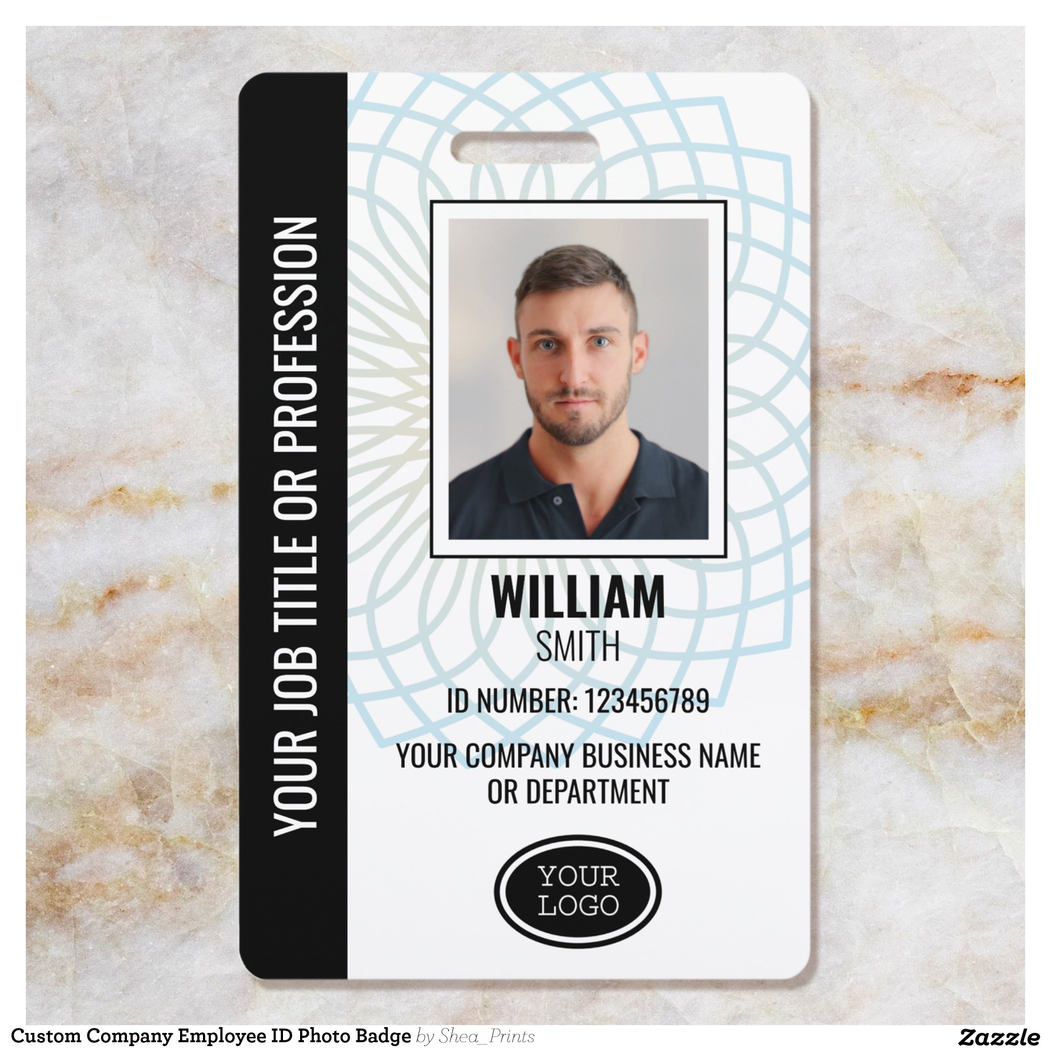 Custom Company Employee ID Photo Badge