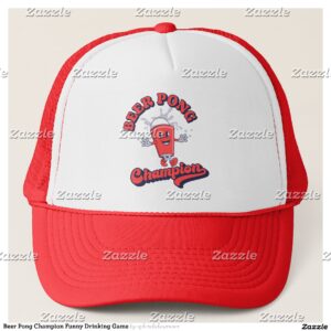 Beer Pong Champion Funny Drinking Game Trucker Hat