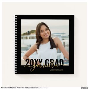 Personalized School Memories 2025 Graduation Notebook