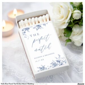 Toile Blue Floral The Perfect Match Wedding