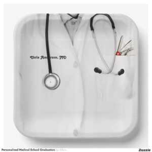 Personalized Medical School Graduation Paper Plates