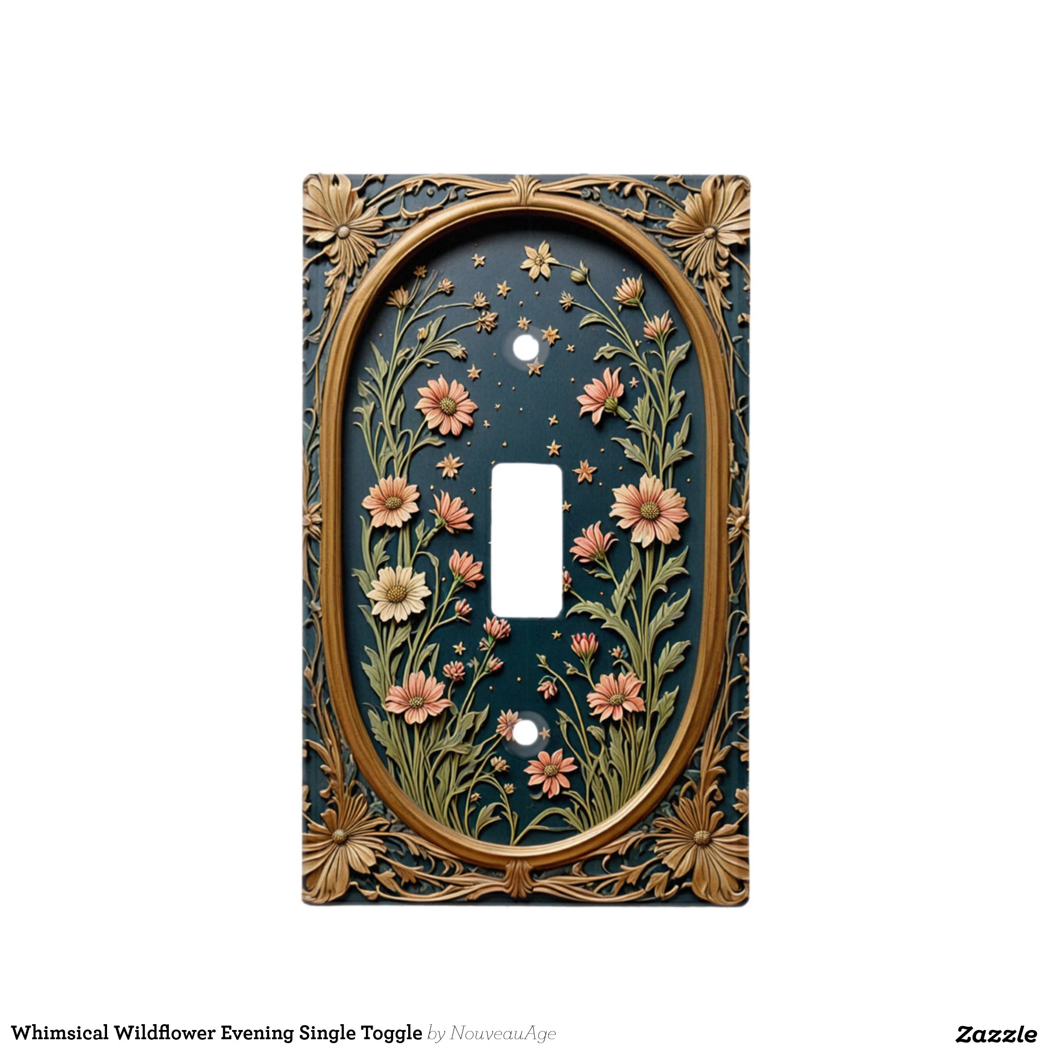 Whimsical Wildflower Evening Single Toggle Light Switch Cover