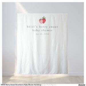 HEIDI Berry Sweet Strawberry Baby Shower Backdrop