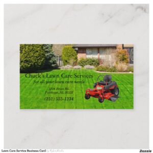 Lawn Care Service Business Card