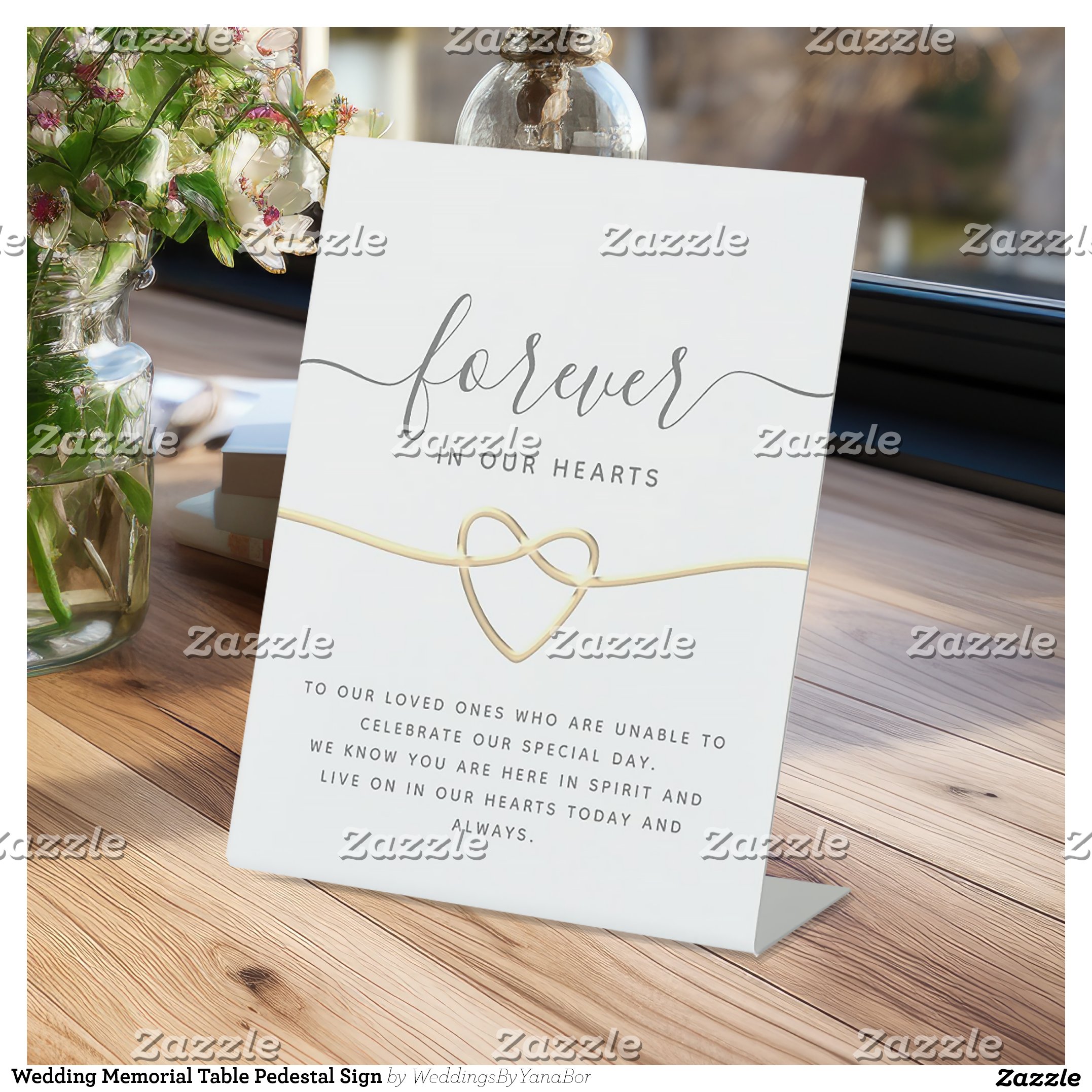 Wedding Memorial Table Pedestal Sign