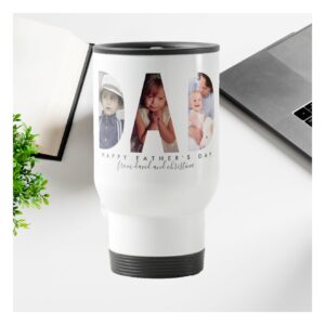 Father's Day Personalized Photo Collage Dad gift Travel Mug