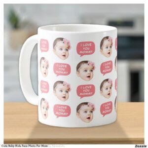 Cute Baby Kids Face Photo For Mom Coffee Mug