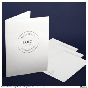 Simple Custom large Business Logo website Pocket Folder
