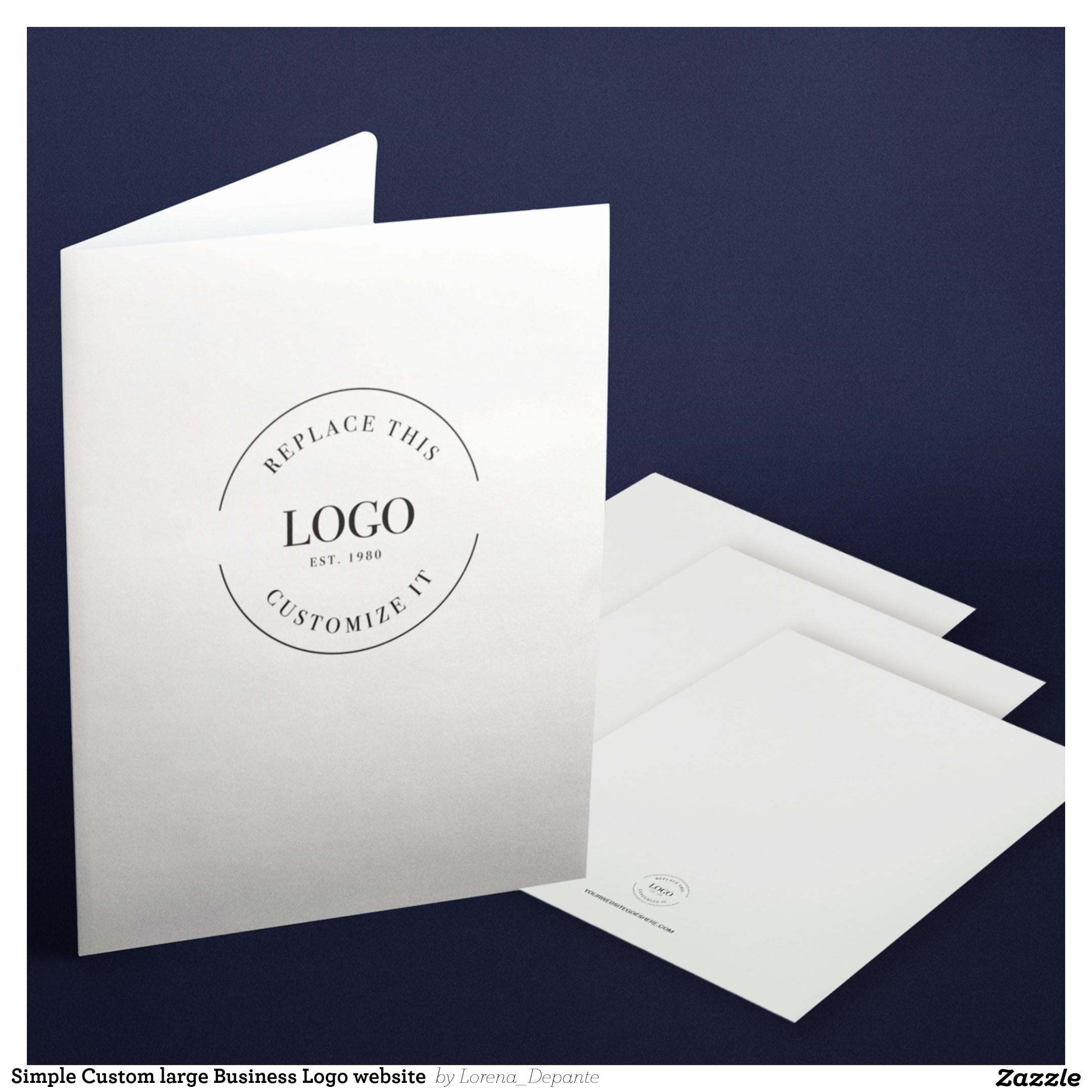 Simple Custom large Business Logo website Pocket Folder