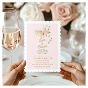 Love in Bloom Champagne Bridal Shower Invitation