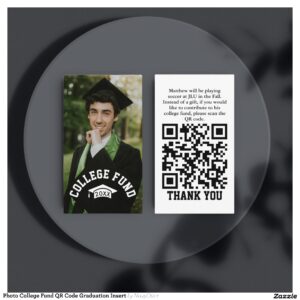 Photo College Fund QR Code Graduation Insert