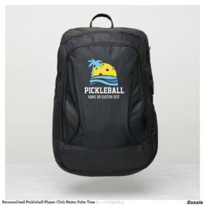 Personalized Pickleball Player Club Name Palm Tree Port Authority? Backpack