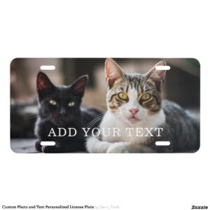 Custom Photo and Text Personalized License Plate