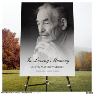 Photo Memorial Tribute Death Funeral Foam Board