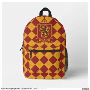 Harry Potter Gryffindor QUIDDITCH? Crest Printed Backpack