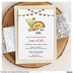 Taco Bout Love Couples Bridal Shower Fiesta Invitation