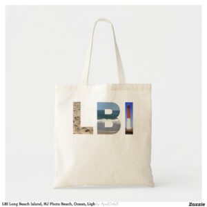 LBI Long Beach Island, NJ Photo Beach, Ocean, Ligh Tote Bag