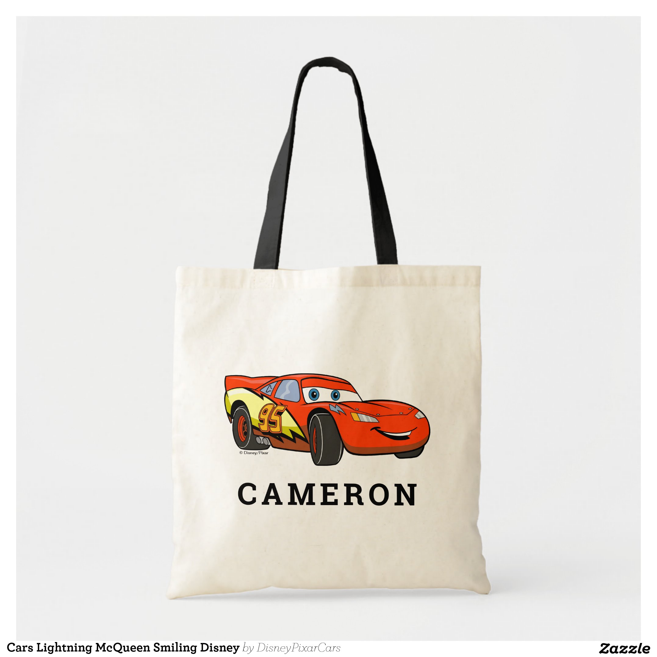 Cars Lightning McQueen Smiling Disney Tote Bag