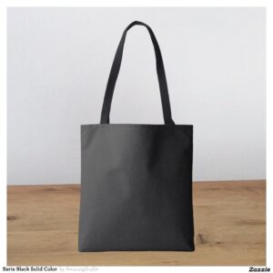 Eerie Black Solid Color Tote Bag