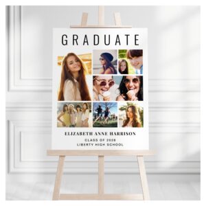 Modern 7 Photo Graduation Party Welcome Foam Board