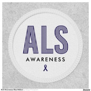 ALS Awareness Blue Ribbon Patch