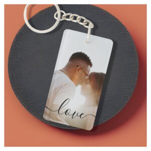Personalized Photo and Text Photo Collage Keychain