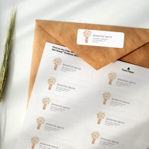 Bear Balloons Baby Shower Label