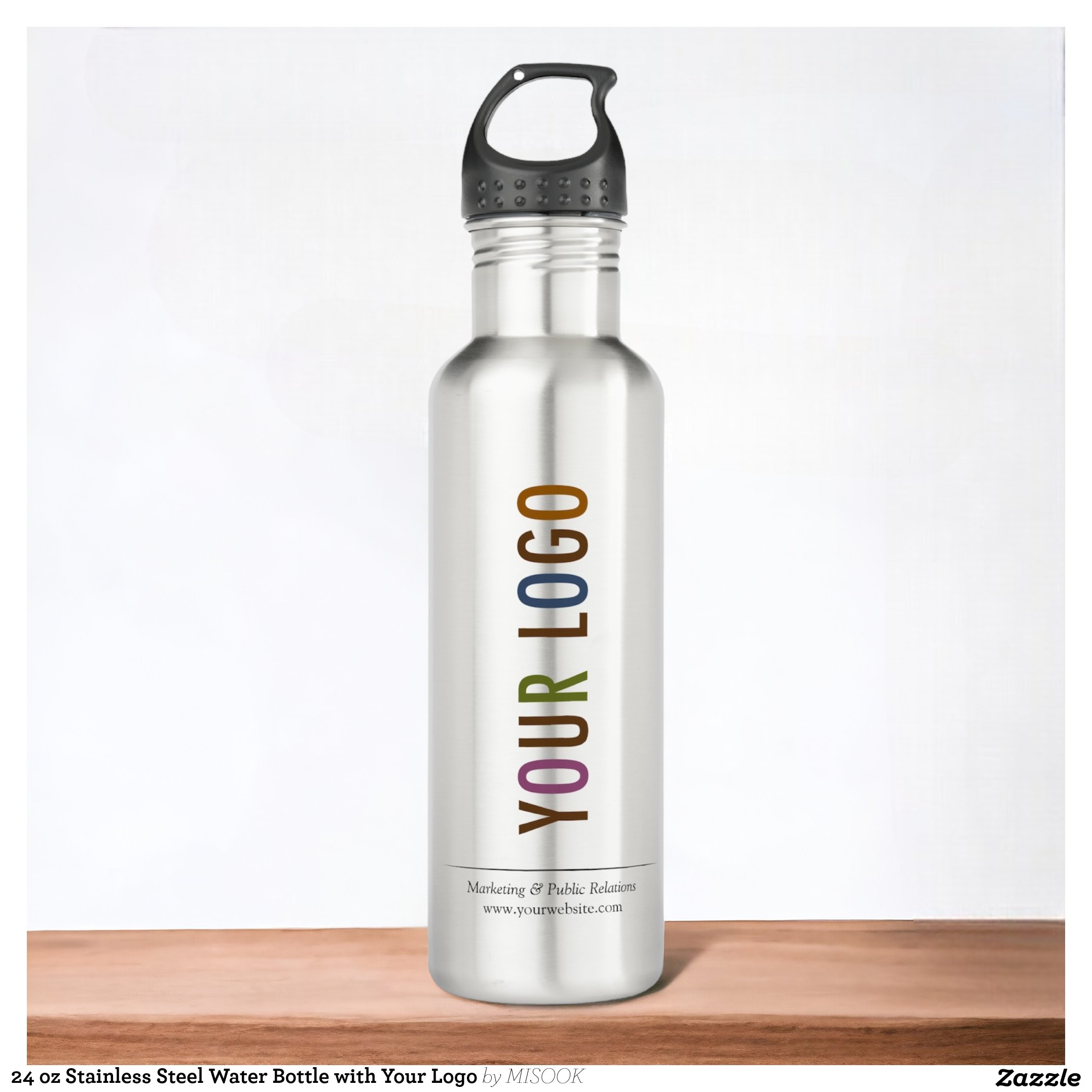 24 oz Stainless Steel Water Bottle with Your Logo
