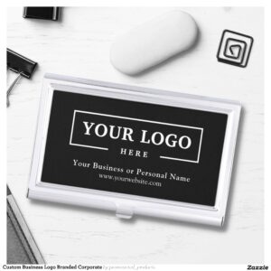 Custom Business Logo Branded Corporate Business Card Case