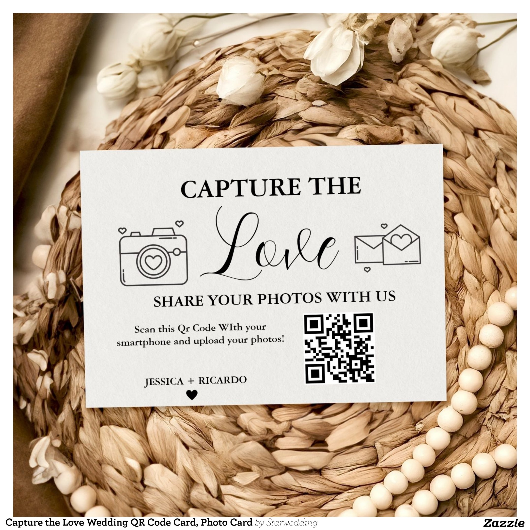 Capture the Love Wedding QR Code Card, Photo Card