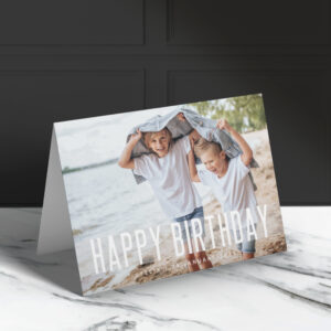 Modern Birthday Fun Photo Lovely Stylish Cute Card