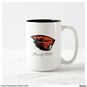 Oregon State Beavers Beaver Head Two-Tone Coffee Mug