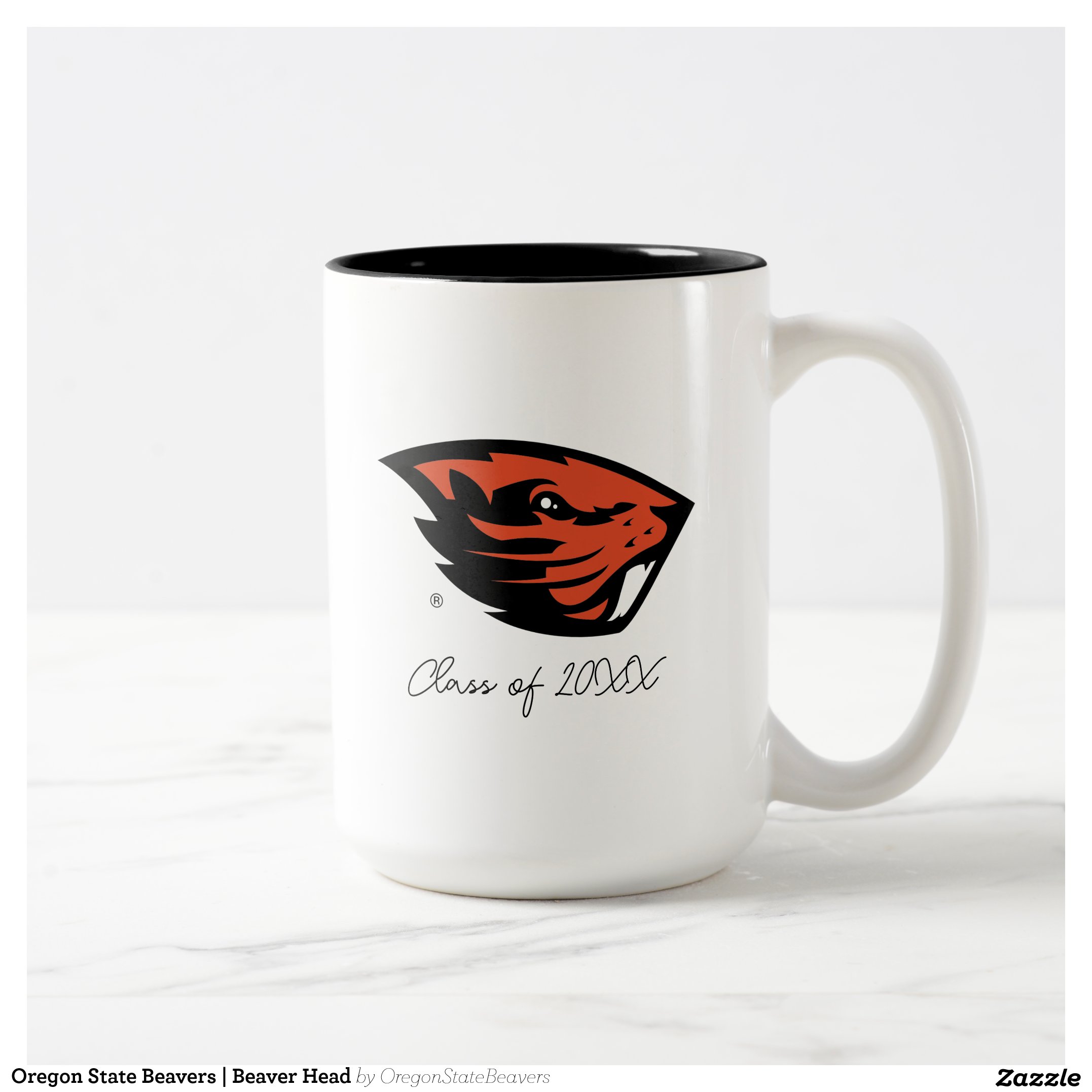Oregon State Beavers Beaver Head Two-Tone Coffee Mug
