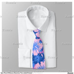 Epic Floral Hibiscus Hawaiian Two-sided Printed Tie