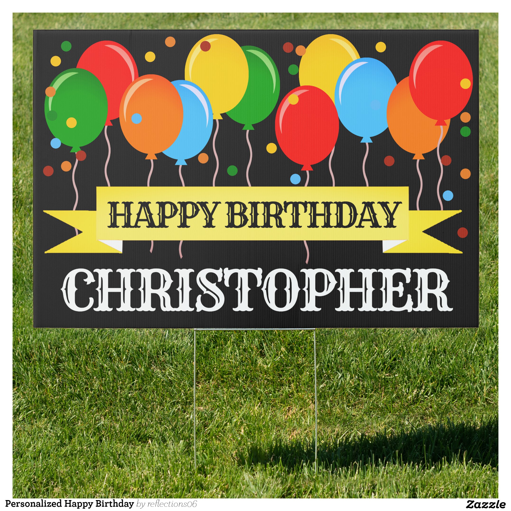 Personalized Happy Birthday Sign