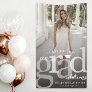 Bold ConGRADulations Photo Graduation Banner
