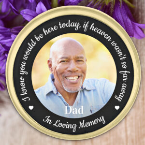 Custom Photo Heaven Memorial Personalized Wedding Gold Finish Lapel Pin